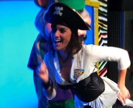 Deb in a pirate costume