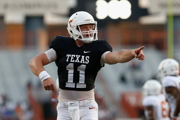 Sam Ehlinger #11 of the Texas Longhorns