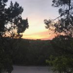 Producer Nick And His Mom Explore Mount Bonnell : Sunset and trees view of Mount Bonnell. 