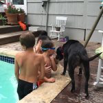 Deb Takes Alfie And Braidy To The Pool: Kids at the pool with Braidy. 