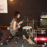 #TBT with J&D: Boy 101 - Deb Drums: Deb getting ready to drum 