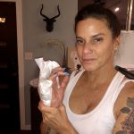 Kitty Bites : Deb after getting bitten by the cat. 