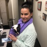 Say Hello To Alfie!: Jason and her new dog Alfie in the studio. 