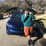 And This Is How You Pose With A Tesla: Jason in front of his new Tesla. 