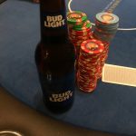 Jason's Vegas Vacation: a bud light next to another pile of chips