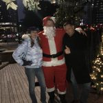 More Photos With Santa : Jason dressed as Santa with a listener for the 101X Sleigh Bells Cinema. 