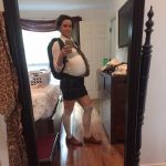 Deb The Pregnant School Girl: Deb dressed up as a pregnant school girl for Halloween. 