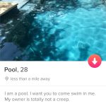 Jason Created Tinder Account For His Pool: a picture of Jason's pool he used for his Tinder account
