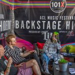 The 101X Backstage Hideout During ACL Festival: Toby Ryan, Finneas, Billie Eilish backstage during 101X