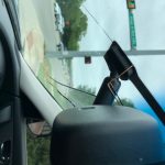 Deb's Dog Does It Again: Wires from Deb's rear view mirror that was chewed up by her car