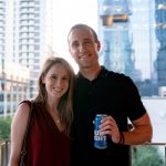 101X Concert Series Ft. RÜFÜS DU SOL: Couple posing and holding a Bud Light