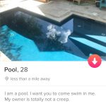 Jason Created Tinder Account For His Pool: a picture of Jason's pool he used for his Tinder account