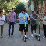 Jason, Deb and Nick Try Out Lime Scooters: Jason, Deb and Nick hop on a Lime Scooter in the 101X parking lot