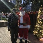 Photos With Santa! : Jason dressed as Santa with a listener for the 101X Sleigh Bells Cinema. 