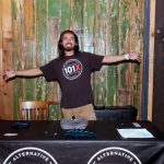 101X Homegrown Live Presents Blushing's Album Release Party: the 101X promo table at 101X homegrown live