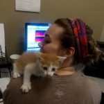  Deb's New Adorable Friend: Intern Crista and Deb's new cat. 