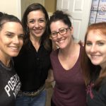 Deb Goes Bikini Shopping For Her MaJourney: Deb posing with three employees of Bodacious Bikinis