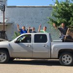 Trash Day In Granger, Texas: Producer Nick's family waving from a truck loaded up with his Nana's things