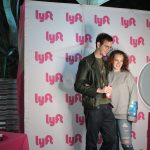 101X Homegrown Live Presents Quiet Company at Mohawk: Couple using Lyft photo-booth at 101X Homegrown Live.