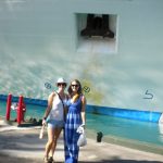 #TBT Bud Light Party Cruise : Deb and former ‘Sorority Intern’ Cassandra at the Bahamas Bud Light Party Cruise from 2009 in front of a boat. 