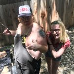 Jason Dick's Cinco De Derby Party: jason dick grilling fajitas while posing with a listener