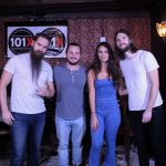 101X-Session With Mt. Joy at Scoot Inn: Mt. Joy meet and greet picture with a couple
