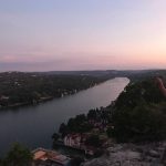 Producer Nick And His Mom Explore Mount Bonnell : View of the lake at Mount Bonnell.