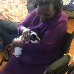 Meals On Wheels Featuring Alfie: Alfie with Deb's friend from Meals On Wheels. 