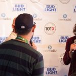 Day 2 of 101x Day Parties During SXSW : Barns Courtney talk with Toby and Trevin at the 101x Day Party During SXSW