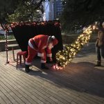 Good Samaritan Santa Dick  : Jason dressed as Santa for the 101X Sleigh Bells Cinema. 