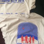 Sucktones Stadium Tour: the front and back of the shirts jason made for his band's show at house park stadium