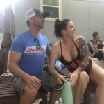Jason's Memorial Day Pool Party: Deb and her San Antonio Guy at Jason's pool. 