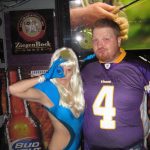 Halloween Censored Duo : Jason and Deb dressed up as Lady Gaga and Brett Favre for Halloween 