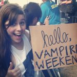 Producer Katy front row for Vampire Weekend 2013 #TBTwJnD ACL Throughout the Years : Katy Waiting for VW 