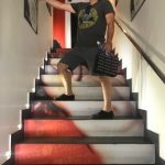 Jason Goes To Barcelona  : Jason's friends on the stairs in Barcelona.