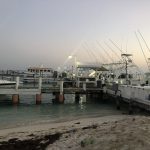 Deb's Vacation To Isla Mujeres: Deb's beach view of the water and boats on Isla Mujeres. 