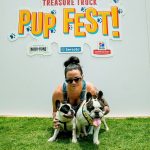 Deb And Alfie At Pup Fest : Deb and two dogs at Pup Fest candid. 
