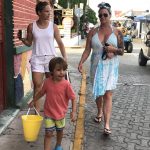 Deb's Vacation To Isla Mujeres: Deb walking in the street with her friends in Mexico. 