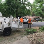 Beginning To Haul Away The Mess