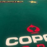 Jason's Vegas Vacation: a poker table that no longer has any chips