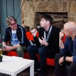 The 101X Day Party during SXSW-Day 1: Bill Burrs, Mike Wiebe, and Carlos Sosa