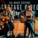 101X Hideout during ACL Music Fest Weekend Two: The Aces performing backstage