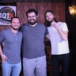 101X-Session With Mt. Joy at Scoot Inn: Mt. Joy meet and greet picture with a guy