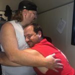 Img 2208: Jason and Producer Nick test out Deb's hugging hypothesis in studio