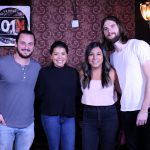 101X-Session With Mt. Joy at Scoot Inn: Mt. Joy meet and greet picture with fans