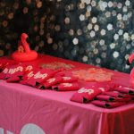 101X Homegrown Live Presents Jackie Venson at Buffalo Billiards: Lyft Table with a bunch of lyft koozies
