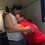 Img 2207: Jason and Producer Nick test out Deb's hugging hypothesis in studio