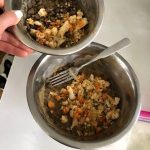 Dog Chef Deb : Rice, veggies and dog food cooked and mixed in a bowl. 