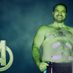 Neufit Turns Nick into the Hulk: Nick was zapped by Neufit in the 101X studio. This is a photoshop of him as the hulk.