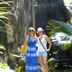 #TBT Bud Light Party Cruise : Deb and former ‘Sorority Intern’ Cassandra at the Bahamas Bud Light Party Cruise from 2009 in front of a waterfall. 